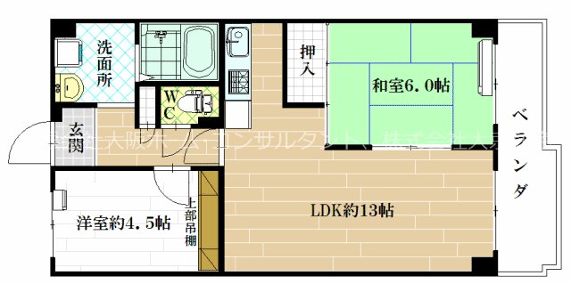 シャルム久宝寺緑地（現状貸し）の間取り