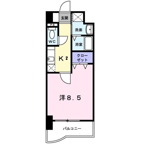 北九州市八幡西区陣原のマンションの間取り