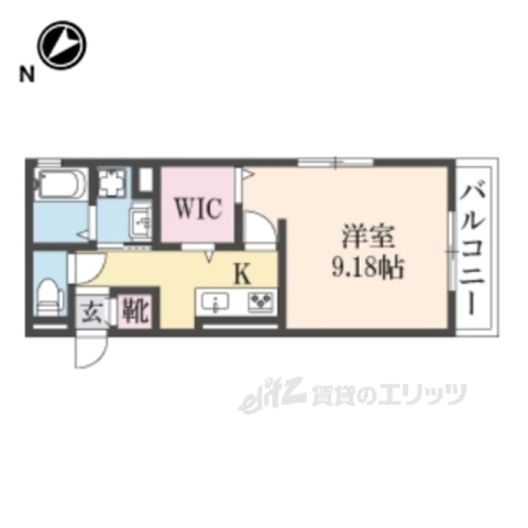 野洲市小篠原のアパートの間取り