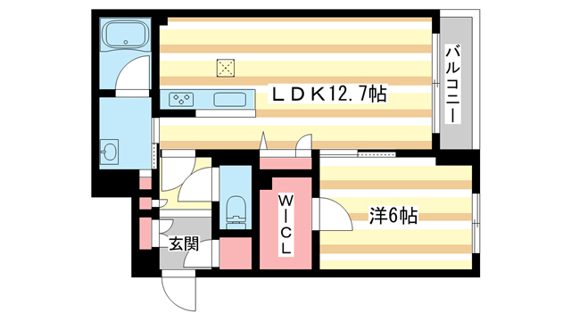 香芝市五位堂のアパートの間取り