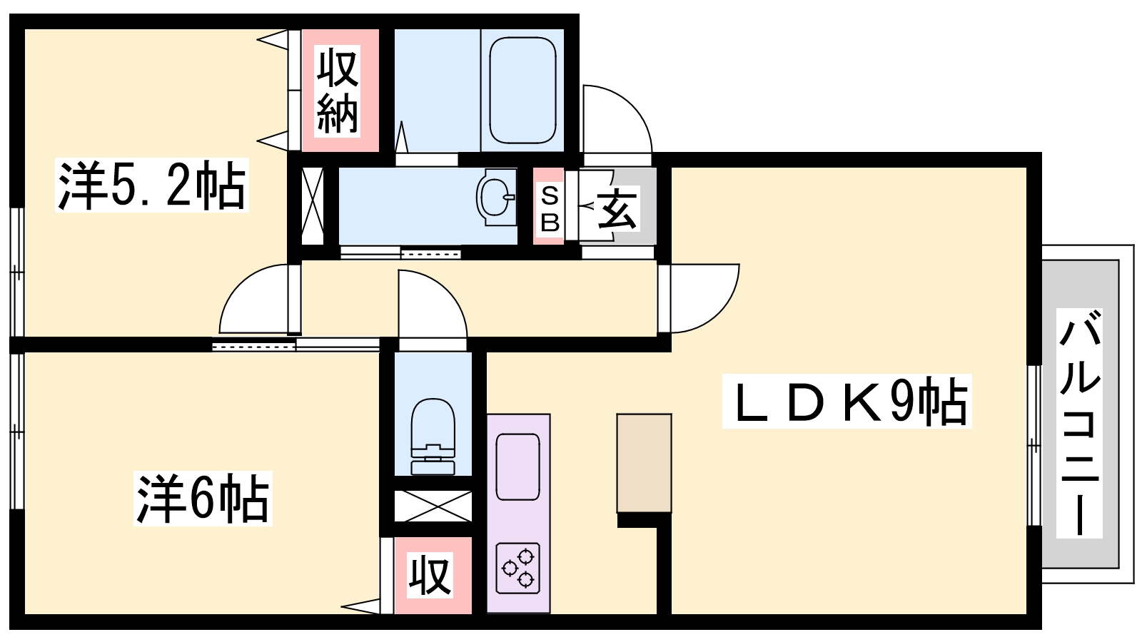 ソレジオ山手(借上)の間取り