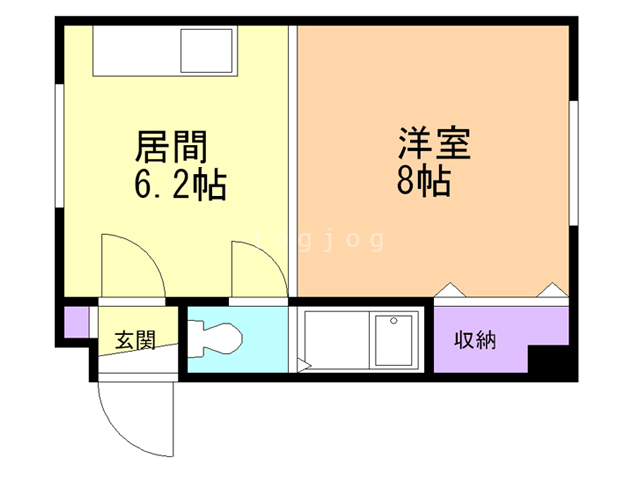 札幌市東区北十三条東のマンションの間取り