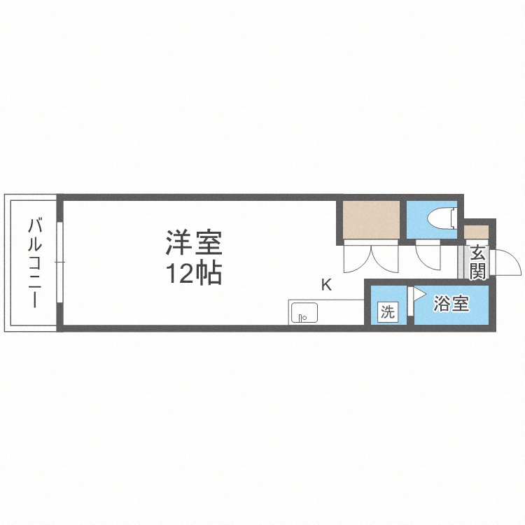 札幌市中央区宮の森一条のマンションの間取り