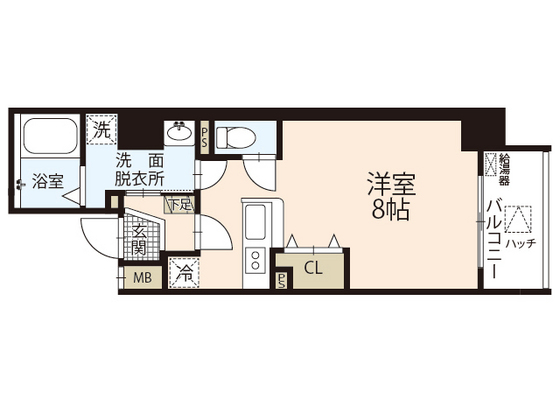 【広島市中区鶴見町のマンションの間取り】