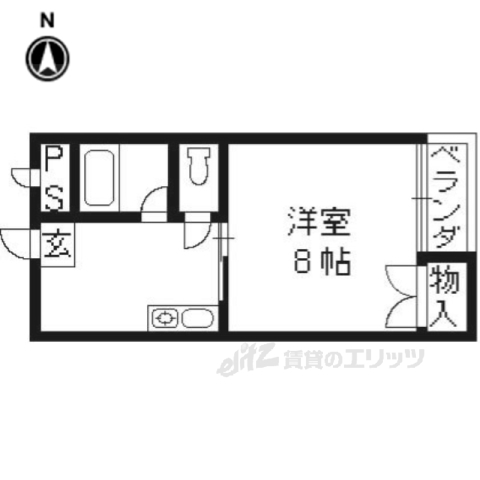 向日市鶏冠井町のアパートの間取り