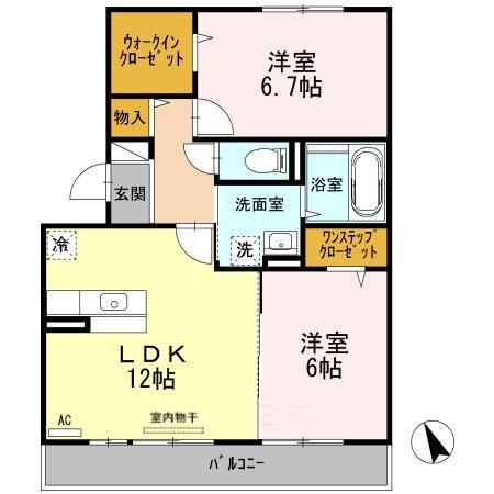 リビングタウン西条東B棟の間取り