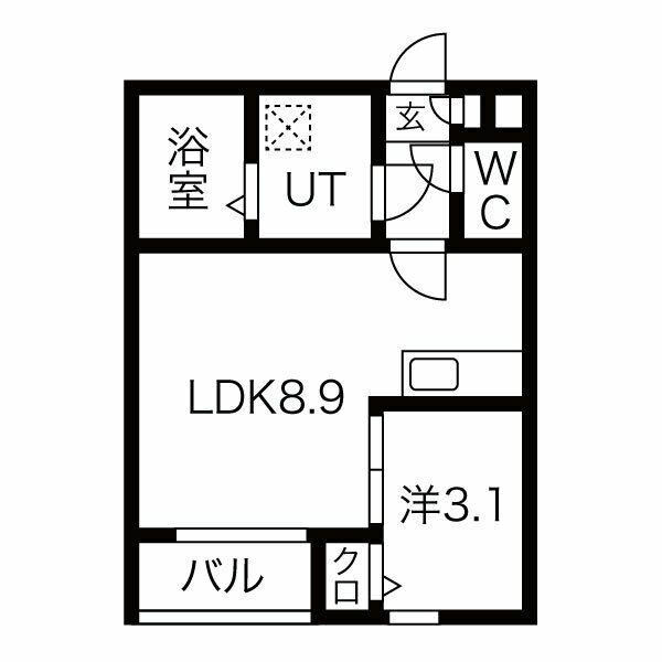 名古屋市南区豊田のアパートの間取り