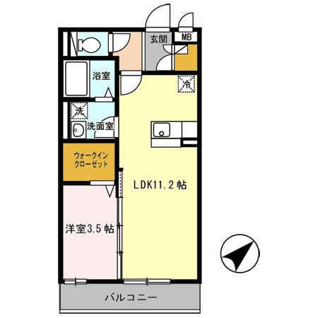 堺市堺区文珠橋通のアパートの間取り