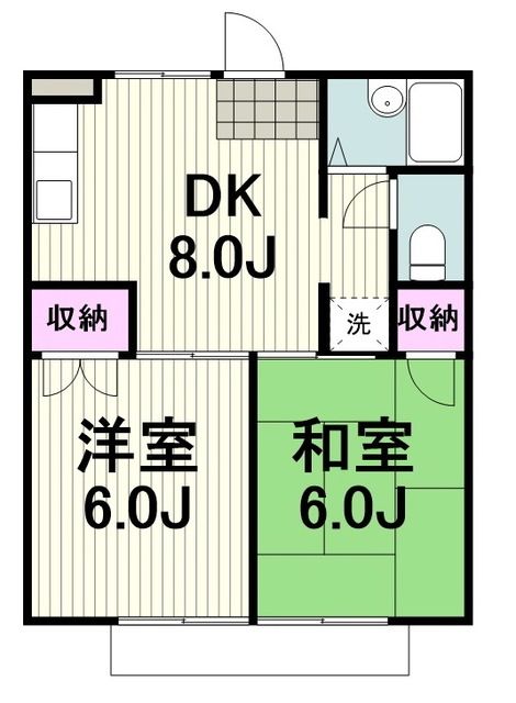 横浜市緑区新治町のアパートの間取り