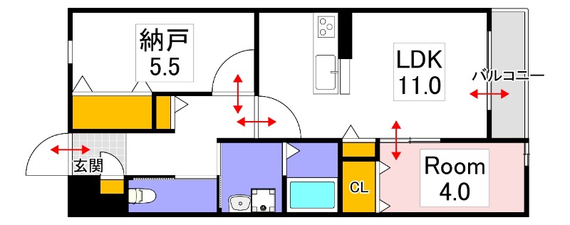 【ルピナス福島の間取り】