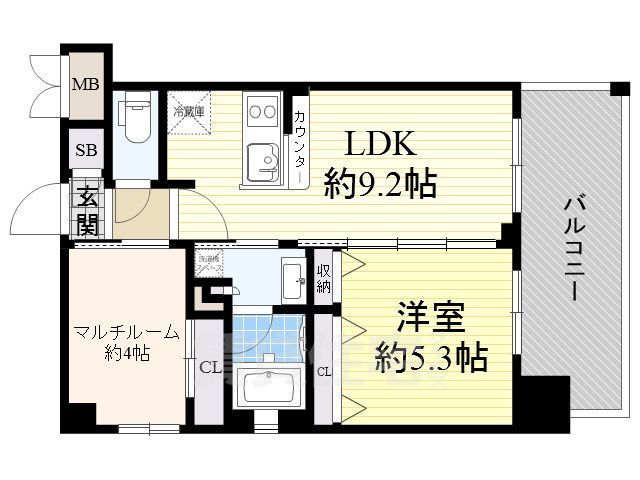 エステムコート新大阪13ニスタの間取り