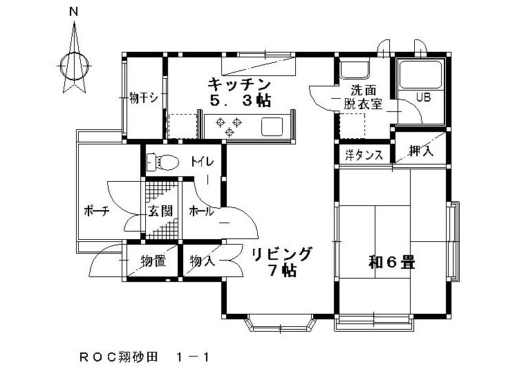 ＲＯＣ翔砂田の間取り