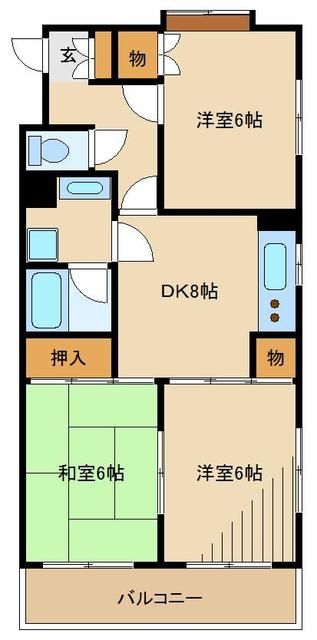 さいたま市大宮区大成町のマンションの間取り