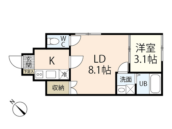 広島市西区庚午中のアパートの間取り