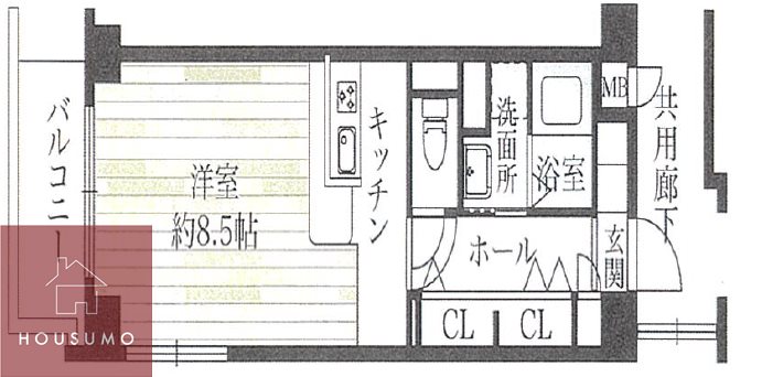 ビスタ江坂東の間取り