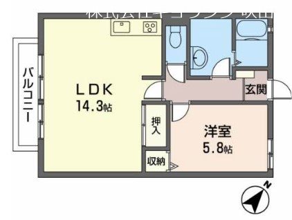 ハイツ華の元の間取り