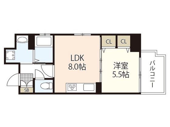 広島市中区千田町のマンションの間取り