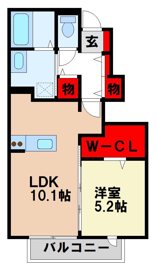 【メゾン　セソアの間取り】