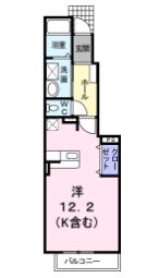 福山市南今津町のアパートの間取り