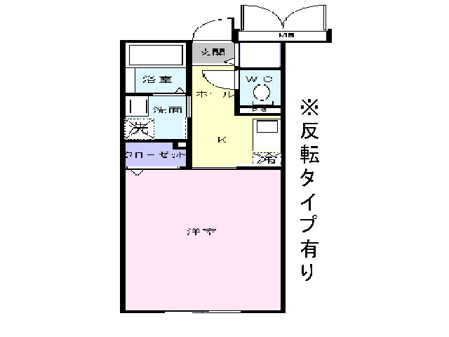 宇部市大字東須恵のマンションの間取り