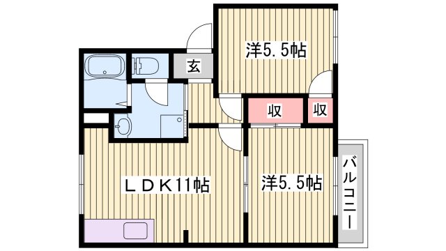 ガーデンベルべI棟の間取り