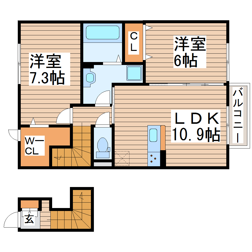 ソレイユ南仙台の間取り