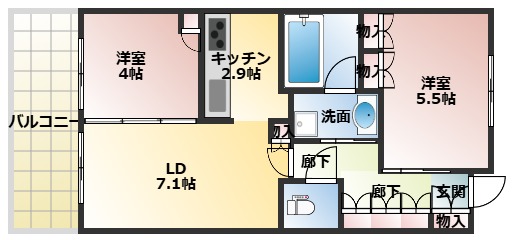 アーバンパーク淡路の間取り