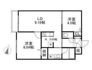 札幌市北区北二十一条西のマンションの間取り