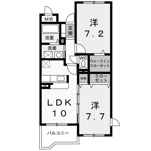 【深谷市上柴町東のマンションの間取り】