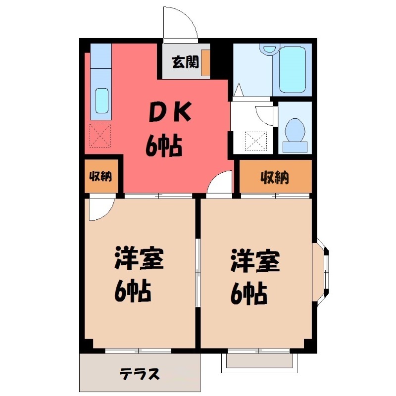 エルディム愛福 Aの間取り