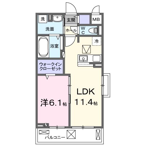 クラール　大島　Ａの間取り