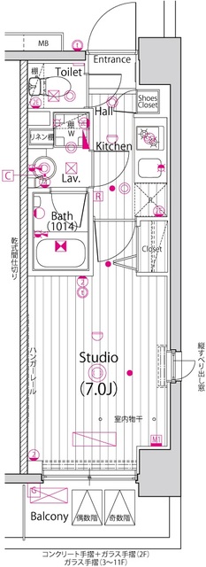 ガーラ・プライム横濱関内の間取り