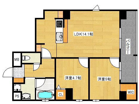 リヴフラッツ皆実町の間取り