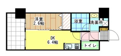 北九州市小倉北区片野新町のマンションの間取り