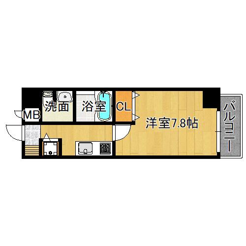 【大阪市東住吉区鷹合のマンションの間取り】