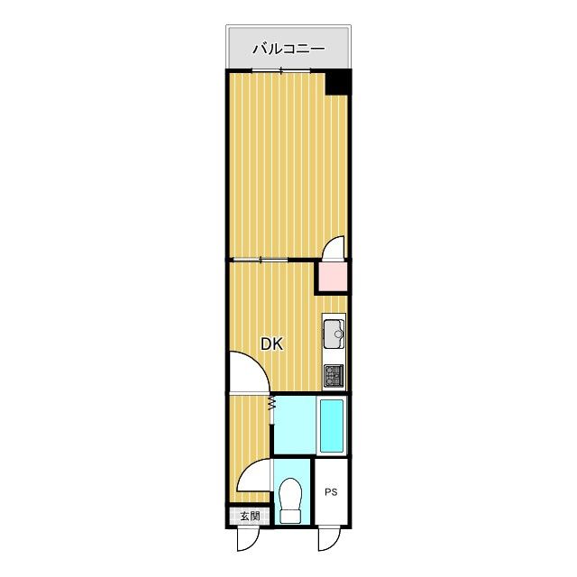 大阪市西成区聖天下のマンションの間取り