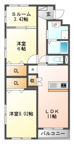 藤枝市上青島のマンションの間取り