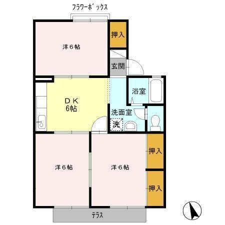 グランドゥール岩崎　A棟の間取り