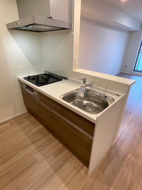 キッチン　★グリル付きガス３口システムキッチン★