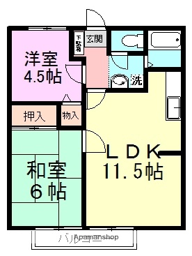京成本線 京成臼井駅 徒歩15分 2階建 築35年の間取り写真