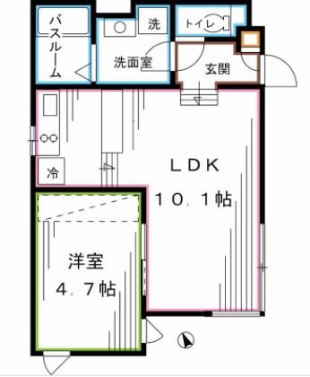 ＪＲ中央線 高円寺駅 徒歩9分 4階建 築9年の間取り写真