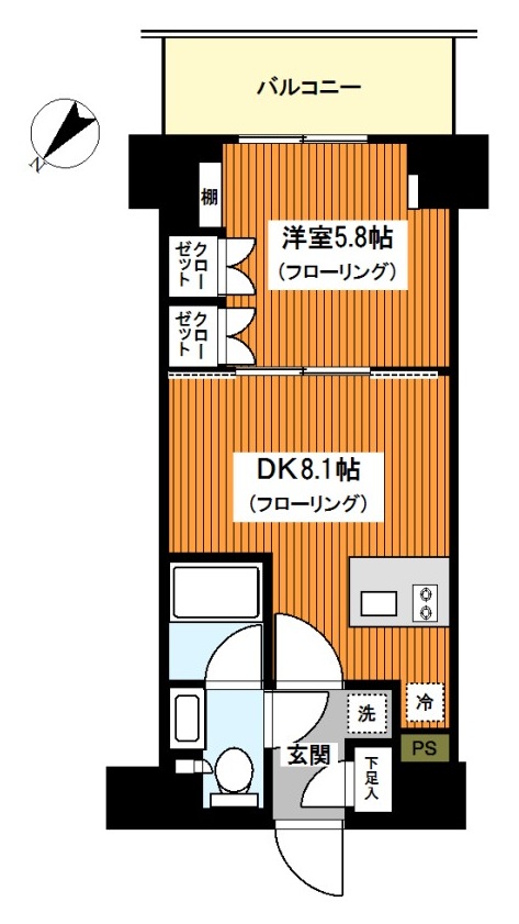 ザ・パークハビオ横浜東神奈川の間取り写真