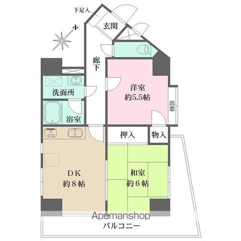 パールモア新井堂の間取り写真