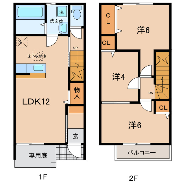 碧南市 2階建 新築の間取り写真