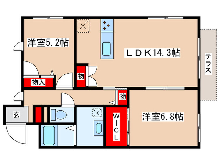 ニュ-ノ-ス弐番館の間取り写真