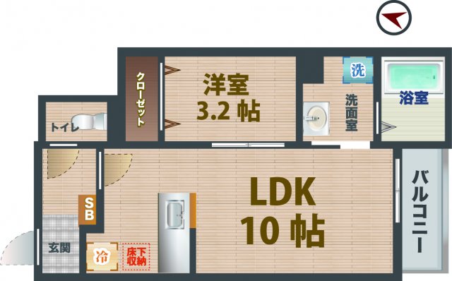 西武新宿線 下井草駅 徒歩16分 2階建 築10年の間取り写真
