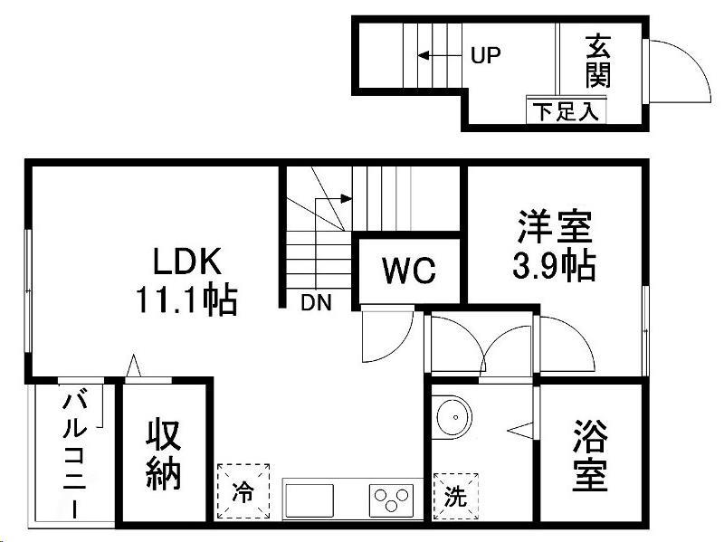 スクエアあすと長町の間取り写真