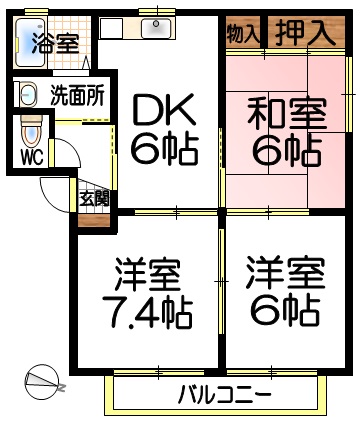 オーキッドA棟の間取り