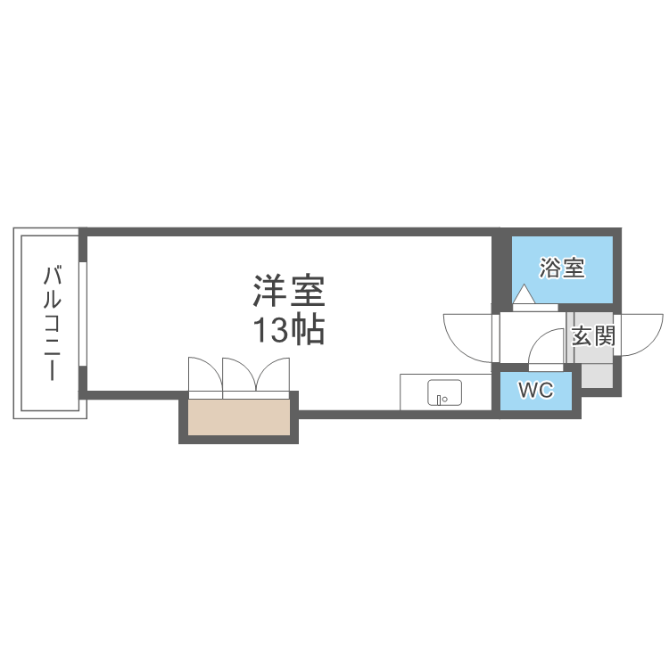 石狩郡当別町園生のマンションの間取り