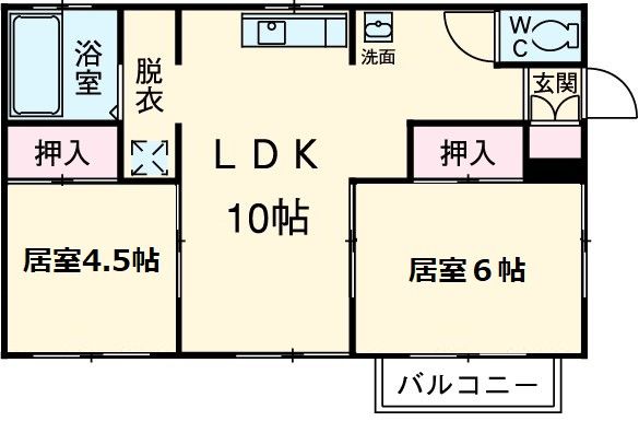 東京都立川市富士見町５（アパート）の賃貸物件の間取り